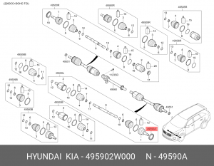 Кольцо ABS 495902W000 HYUNDAI KIA