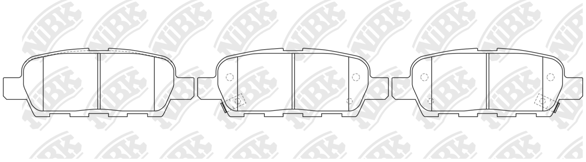 Колодки задние INFINITI FX, NISSAN QASHQAI, MURANO Z50, Z51 PN2466 PN2466 NIBK