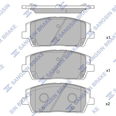 Колодки передние HYUNDAI PALISADE 1/19- SP4327 SP4327 SANGSIN