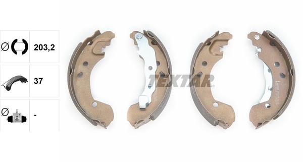 Колодки тормозные NISSAN Micra (03-) K12E RENAULT Clio (05-) задние барабанные ( 91062600 TEXTAR