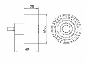 Ролик обводной ГРМ Ford FocusEscort 2.0 99-01, Mazda Tribute 2.0DOHC 01-04 GT-60 GT60280 GMB