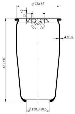 VOLVO TRUCK FH12 (1993-1999) без стакана T0070-4713V1 TOPCOVER