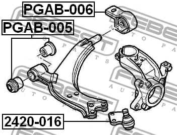 опора шаровая!\ Citroen ZX <99 2420-016 FEBEST