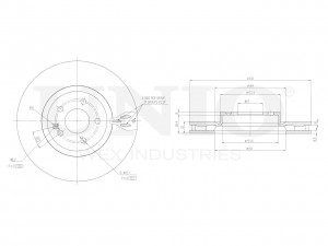 Диск тормозной передний BRD-20527 UNIO