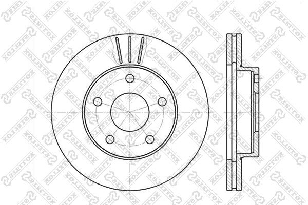 диск тормозной передний!\ Ford Scorpio 2.0-2.5TD 86-94 6020-2524V-SX STELLOX