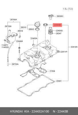 HYUNDAI ACCENT II (+ТАГАЗ) (2000-2012) 224432A100 HYUNDAI KIA