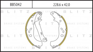 Колодки тормозные барабанные FORD Focus 04- BB5042 BB5042 BLITZ