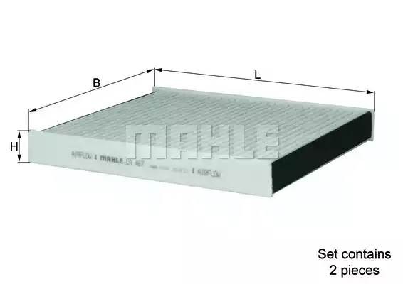 BMW 5-F10/F11 (2009>)/ 7-F01/F02 (2008>) УГОЛЬНЫЙ К-КТ 2 ШТ, GB-9987/CA антибакт LAK467/S MAHLE KNECHT