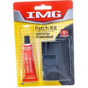 Набор для ремонта авто и вело шин (клей,заплаты квадратные 6шт.) IMG V401 IMG