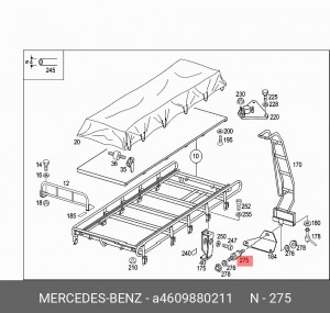 Амортизатор A4609880211 MERCEDES BENZ