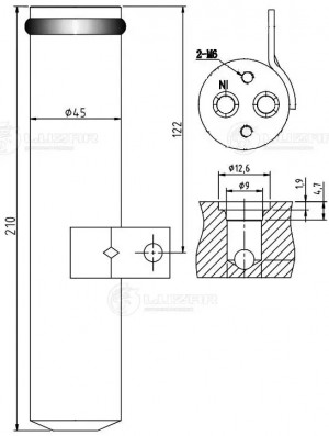 ресивер-осушитель!\ LADA 2190 Granta 10> LCR 0127 LUZAR