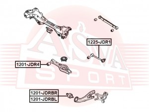 САЙЛЕНТБЛОК ЗАДНЕГО ПРОДОЛЬНОГО РЫЧАГА ПРАВЫЙ HYUNDAI I30 2012-2018KIA CEED 2012 1201-JDRBR ASVA