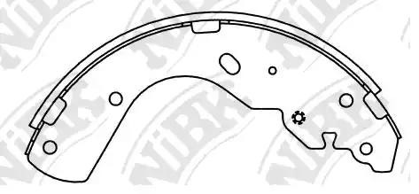 Колодки тормозные FORD Ranger (99-04) задние барабанные (4шт.) NIBK FN3416 NIBK