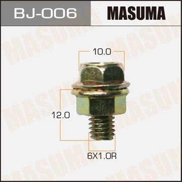 Болт М6.0x1.0х12.0 с гайкой набор 6шт. MASUMA BJ006 MASUMA