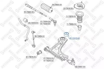 сайлентблок рычага зад.!\ Daewoo Tacuma/Rezzo 99>/Lacetti 04> 87-73013-SX STELLOX