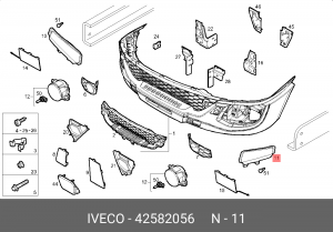 фонарь указатель поворотов! левый\ IVECO Daily 14 42582056 IVECO