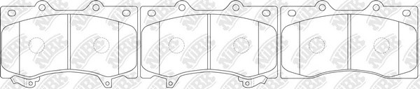 Колодки тормозные дисковые NISSAN PATROL 5.6 2010 PN0555 PN0555 NIBK