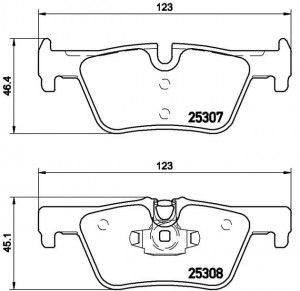 Колодки тормозные BMW 1 (F20,F21),3 (F30,F31,F34,F80),4 (F32,F33,F36,F82,F83) за P06071 BREMBO