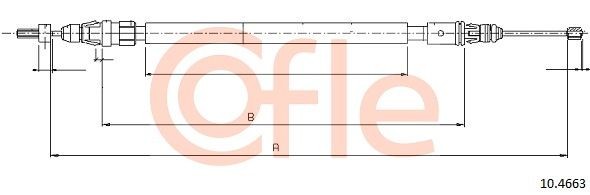 трос ручника левый! (elettr.brake) L=928/750\ Citroen C4 Picasso 05> 92104663 COFLE