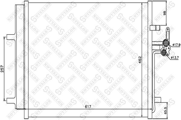 радиатор кондиционера!\ Ford Mondeo 1.6-2.3 07> 10-45562-SX STELLOX