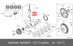 12117JA00C вкладыши 12117-JA00C NISSAN