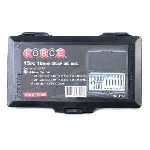 1/2 Набор бит-торкс 15пр.Т20-Т55 L-30,75mm 4156 FORCE