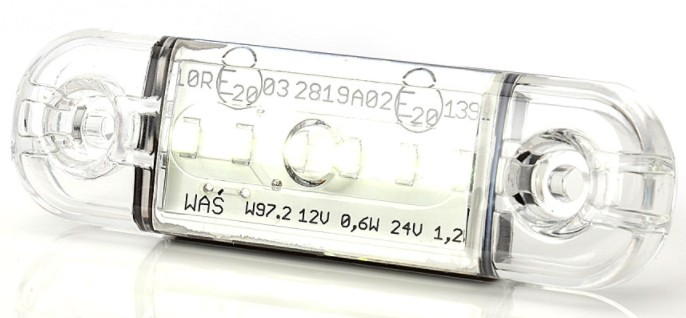 Фонарь бортовой габаритный Белый [светодиод] 12V/24V 713 WAS