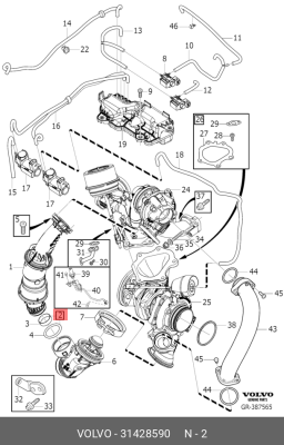 Комплект колец 31428590 31428590 VOLVO