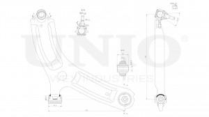 Рычаг подвески поперечный передний нижний правый SSP-40167 UNIO