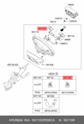 КНОПКА УПРАВЛЕНИЯ МАГНИТОЛОЙ 967102P000CA MOBIS