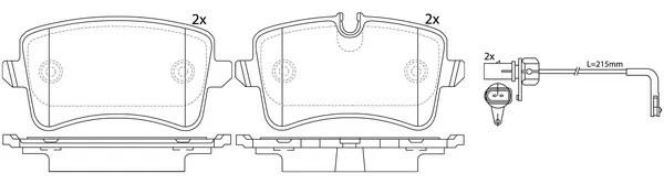 Колодки тормозные задние AUDI A6 11-/A7 10- BP33478W BP33478W SB NAGAMOCHI