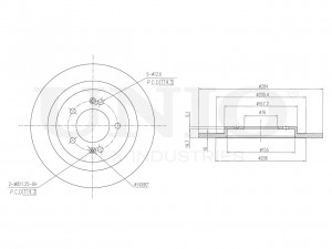 Диск тормозной задний BRD-20377 UNIO
