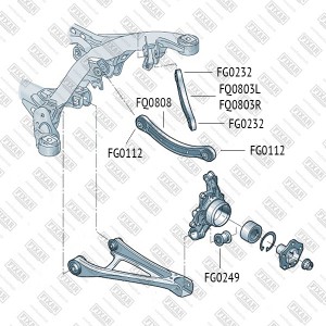 Рычаг подвески задний верхний левый/правый AUDI Q7 06-VW Touareg 02- FQ0808 FQ0808 FIXAR