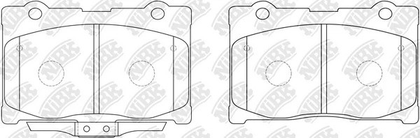Колодки тормозные HONDA Accord (98-02),Civic (01-05),Legend (06-) передние (4шт. PN8801 NIBK