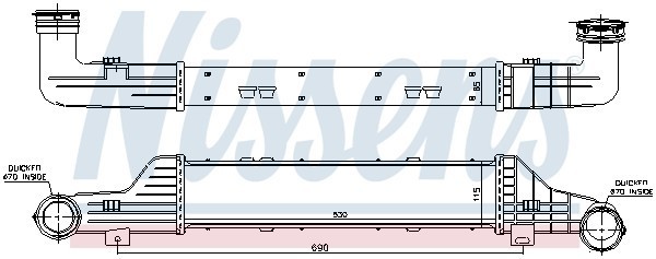интеркулер!\ MB W210 3.2CDi 99-03 96784 NISSENS