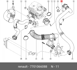 кольцо уплотнительное!\ Renault Master 7701066088 RENAULT