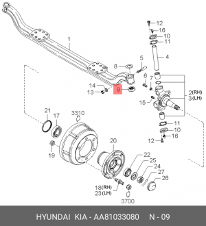 Подшипник опорный пов. кулака KIA COSMOS AA81033080 HYUNDAI KIA
