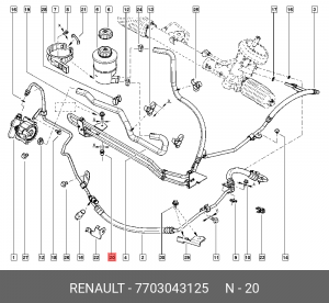 7703043125 ВСТАВКАЗАКЛАДНАЯ В ПОДРАМНИК HS0 7703043125 RENAULT