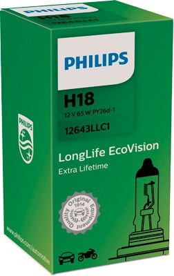 Лампа 12V H18 65W PY26d-1 PHILIPS 12643LLC1 PHILIPS