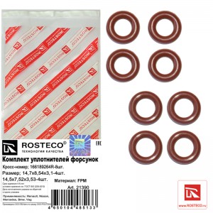 Кольцо уплотнительное форсунки (8 шт) FPM 21390 ROSTECO