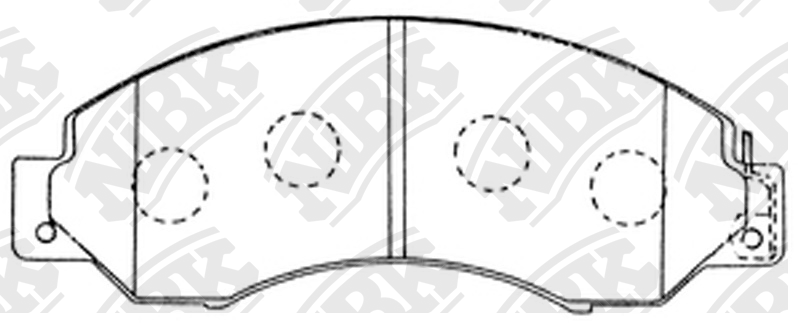Колодки тормозные NISSAN Tiida (04-07) передние (4шт.) NIBK PN2368 NIBK
