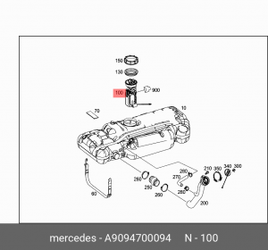 насос подкачки электрический!\ MB Sprinter 2.2CDi 13> A 909 470 00 94 MERCEDES BENZ