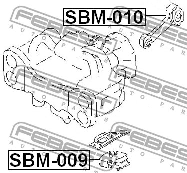 SUBARU FORESTER/IMPREZA/LEGACY SBM-009 FEBEST