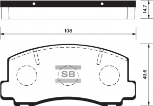Колодки тормозные дисковыеMitsubishi Galant 1.6 84-87 SP1211 SP1211 SANGSIN