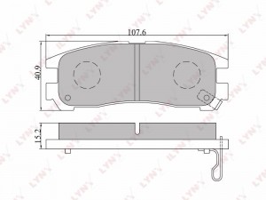 Колодки тормозные задние подходит для MITSUBISHI Pajero Pinin 99/Galant 92-04/Ec BD-5508 LYNXAUTO