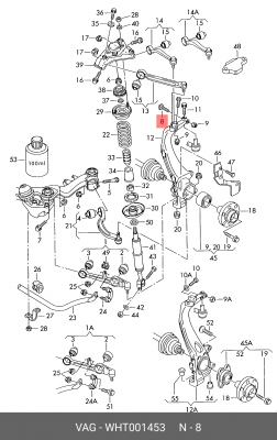 AUDI A4/A6/A8/ VW PASSAT [B5] M10X50/20X1,5 WHT 001 453 VAG