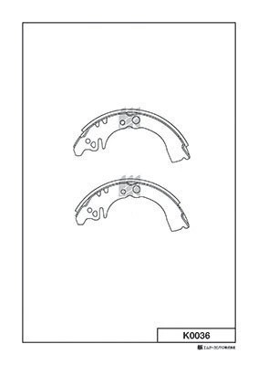 K0036 колодки тормозные барабанные!\ Daihatsu Copen K0036 MK KASHIYAMA