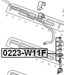 Тяга передн. стабилизатора L/R (в сборе) 0223-W11F FEBEST