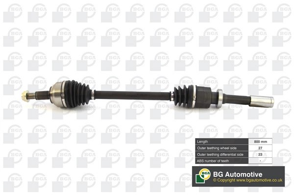 Вал приводной R Renault Laguna II 01- МКПП DS7326R DS7326R BG AUTOMOTIVE