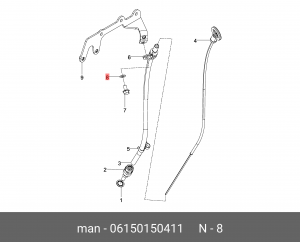 Шайба 8X16X1,6-200HV-MAN183-B1 06150150411 MAN